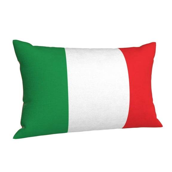 Hidden Zipper Pillowcases Italian Flag Lumbar Pillow Case Decorative Pillow Cases Bed Cushion Covers 20"x30"