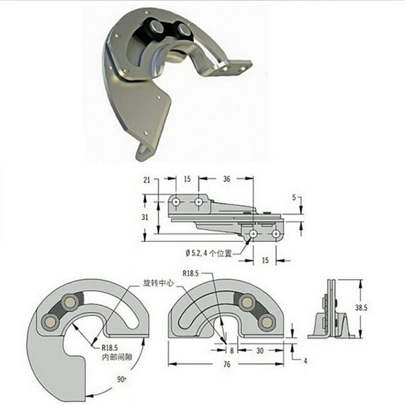Hidden sliding hinges 90 degree limit hinge R6 carbon steel cabinet door hinge