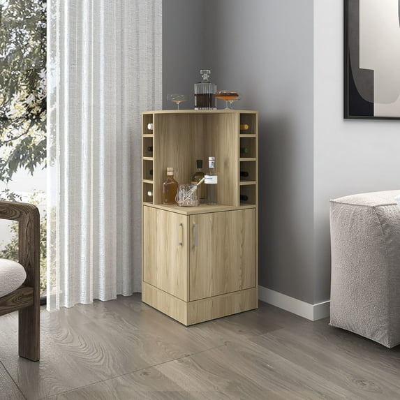 Hidden storage and scratch - proof finish - Enhance living area with practical bar cabinet