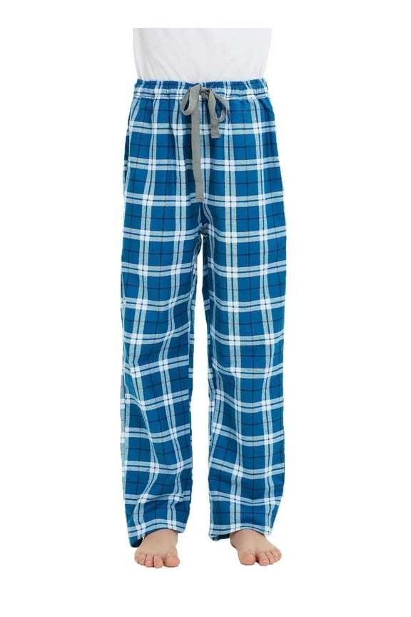 Big Boys Cotton Pajama Lounge Pants - Cyan Blue, Large