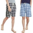 thumbnail image 1 of HiddenValor Big Boys Cotton Plaid Pajamas Shorts, Pull On Lounge Shorts With Pockets 2 Pack, 1 of 6