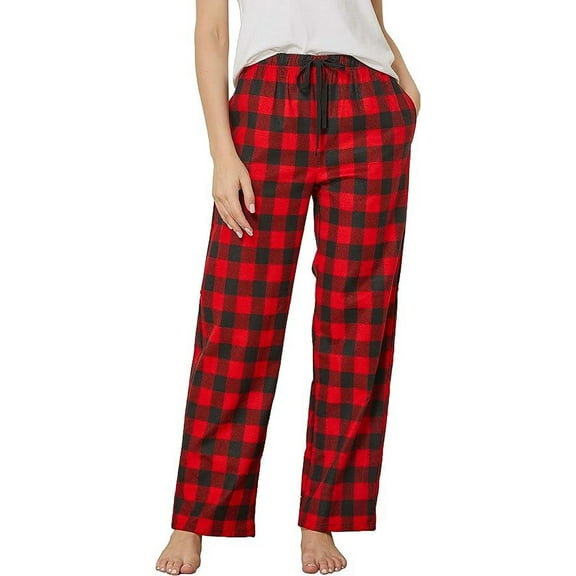 HiddenValor Women's Pajama Pants, Cotton Sleepwear Plaid Pajamas