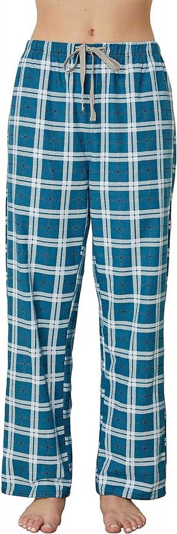 Pantalon De Pyjama Femme En Coton à Carreaux - Coupe Large, Taille Haute Élastique, Confort Automne-Hiver