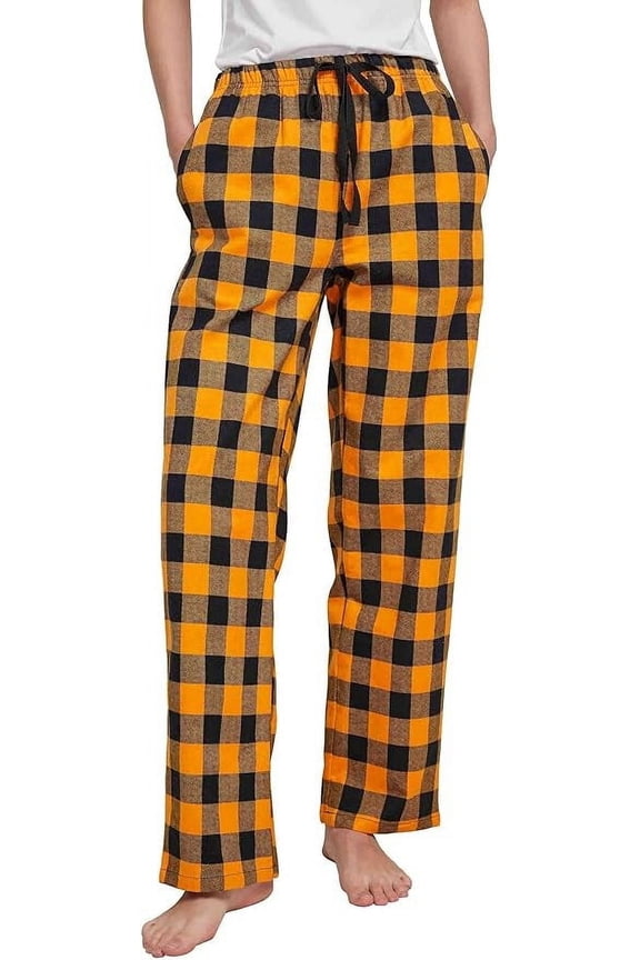 Women's Pajama Pants, Flannel Cotton Sleepwear Plaid Pajamas