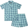 thumbnail image 1 of HiddenValor Girls Pajama Set, 2 Piece Cotton Button Down Short Sleeve Shorts Lounge Sleepwear With Pockets, 1 of 5