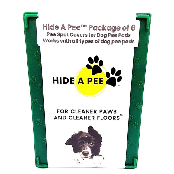Hide A Pee Pee Spot Covers for Dog Pee Pads | 6 Dark Green Paw Prints XO