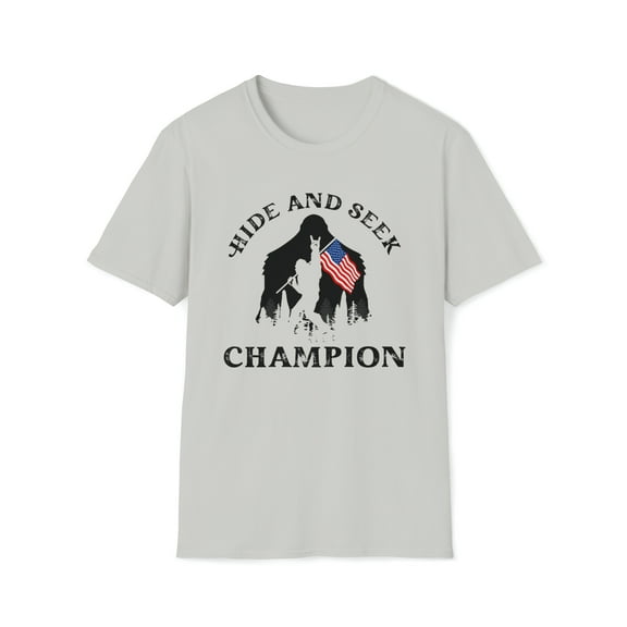 Hide And Seek Champion, Gildan Unisex T-Shirt, Bigfoot Graphic Tee, S-3XL