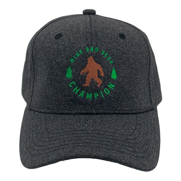 Hide and Seek Champion Hat Funny Bigfoot Sasquatch Nature Cap
