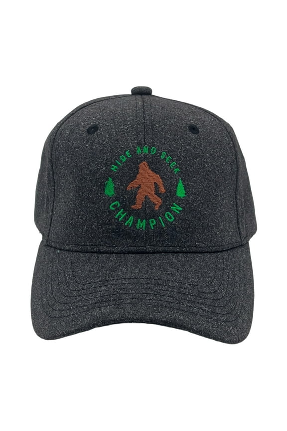Hide and Seek Champion Hat Funny Bigfoot Sasquatch Nature Cap
