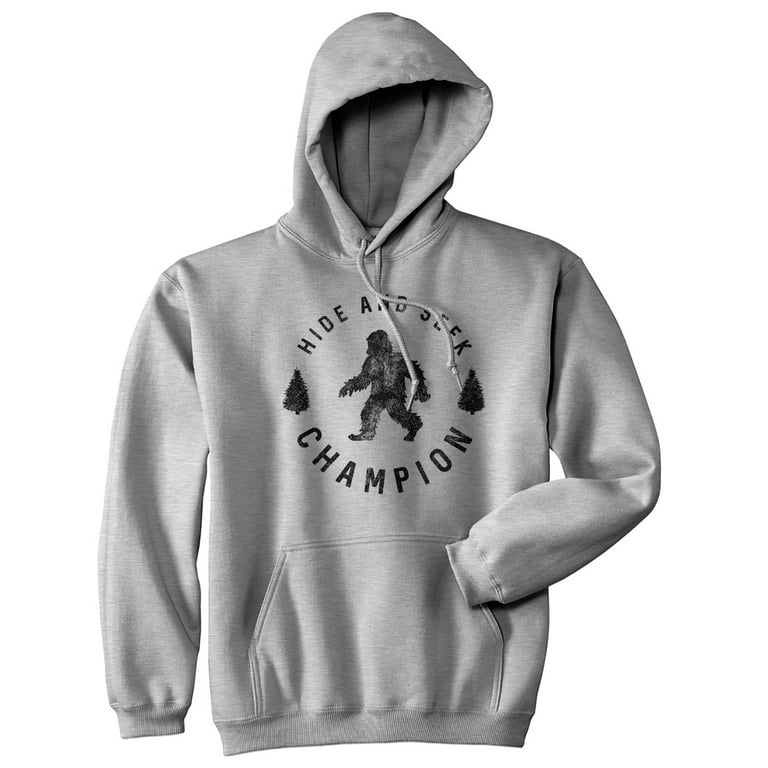 Hide And Seek Champion Hoodie Funny Bigfoot Sasquatch Graphic Yeti Sweatshirt Walmart