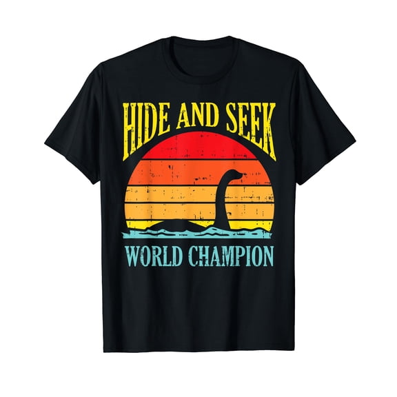 Hide And Seek World Champion Loch Ness Retro Nessie Gift T-Shirt
