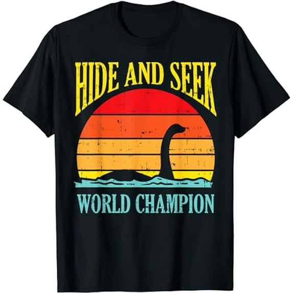 Hide And Seek World Champion Loch Ness Retro Nessie Gift T-Shirt