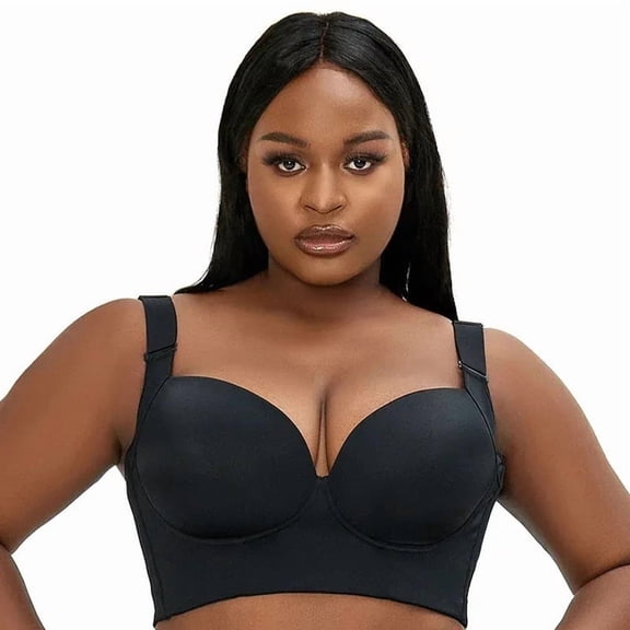Hide Back Fat Bra Deep Cup Bra Bras for Women Plus Size  Bralette with Bra Extender  Women's Push Up Bra