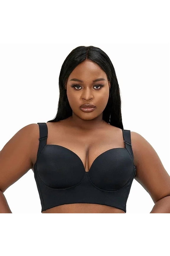 Hide Back Fat Bra Deep Cup Bra Bras for Women Plus Size Bralette with Bra Extender Women's Push Up Bra