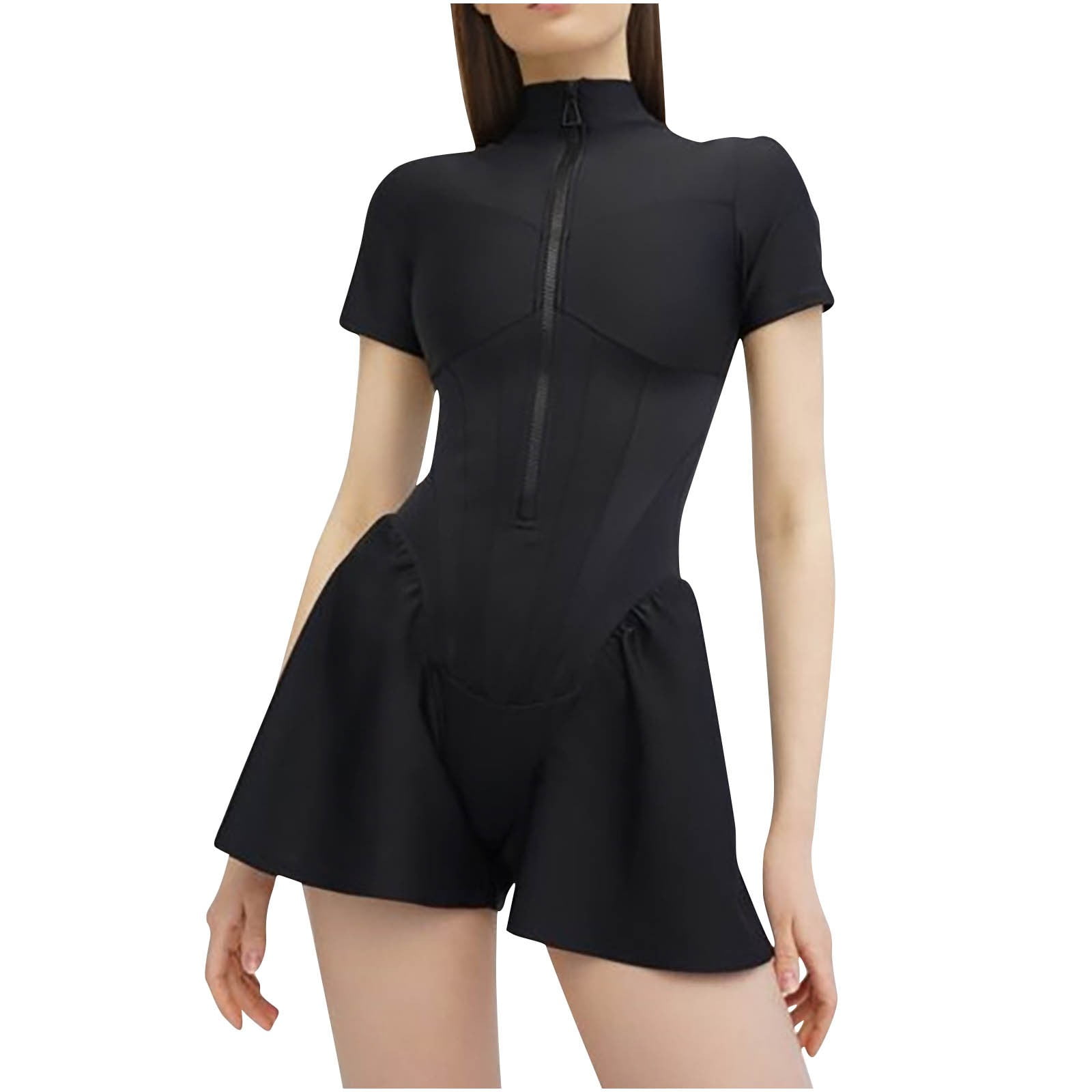 Hide Belly Fat Basic Shorts for Women Slim Tunics Bodycon Jumpsuits ...