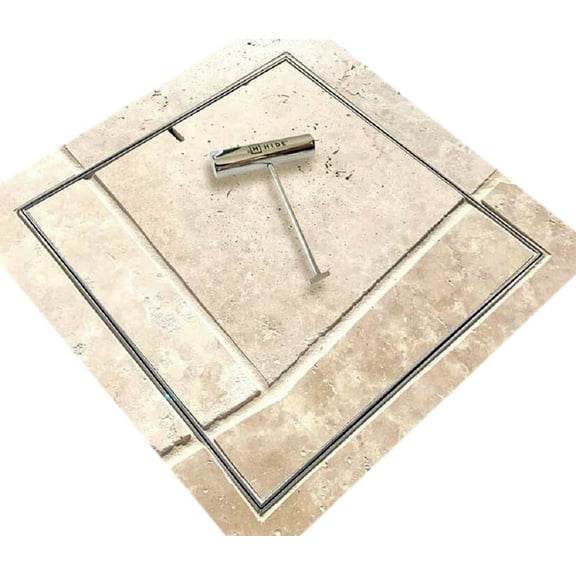 Hide HSL12-1.2 KIT Pool Skimmer Cover 12 Inch Kit/Tile - 1" to 1.25" Depth