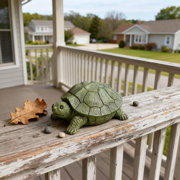 Hide a Key Outside Fake Rock Key Hider Turtle Look for Garden or Yard, Secret Storage Box for Spare Keys Hidden Safe - Garden Decoration- Key Hider Outdoor in Rock - Large, Resin