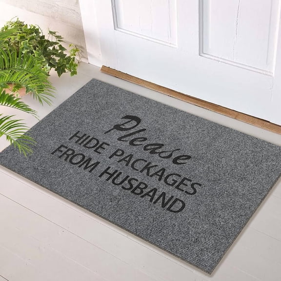 Hide Packages from Husband Mats for Front Door Entry Front Porch Doormat Non-Slip Carpet Rugs Floor Mat Decorative for Home Bathroom Kitchen Indoor 18x30 Inch