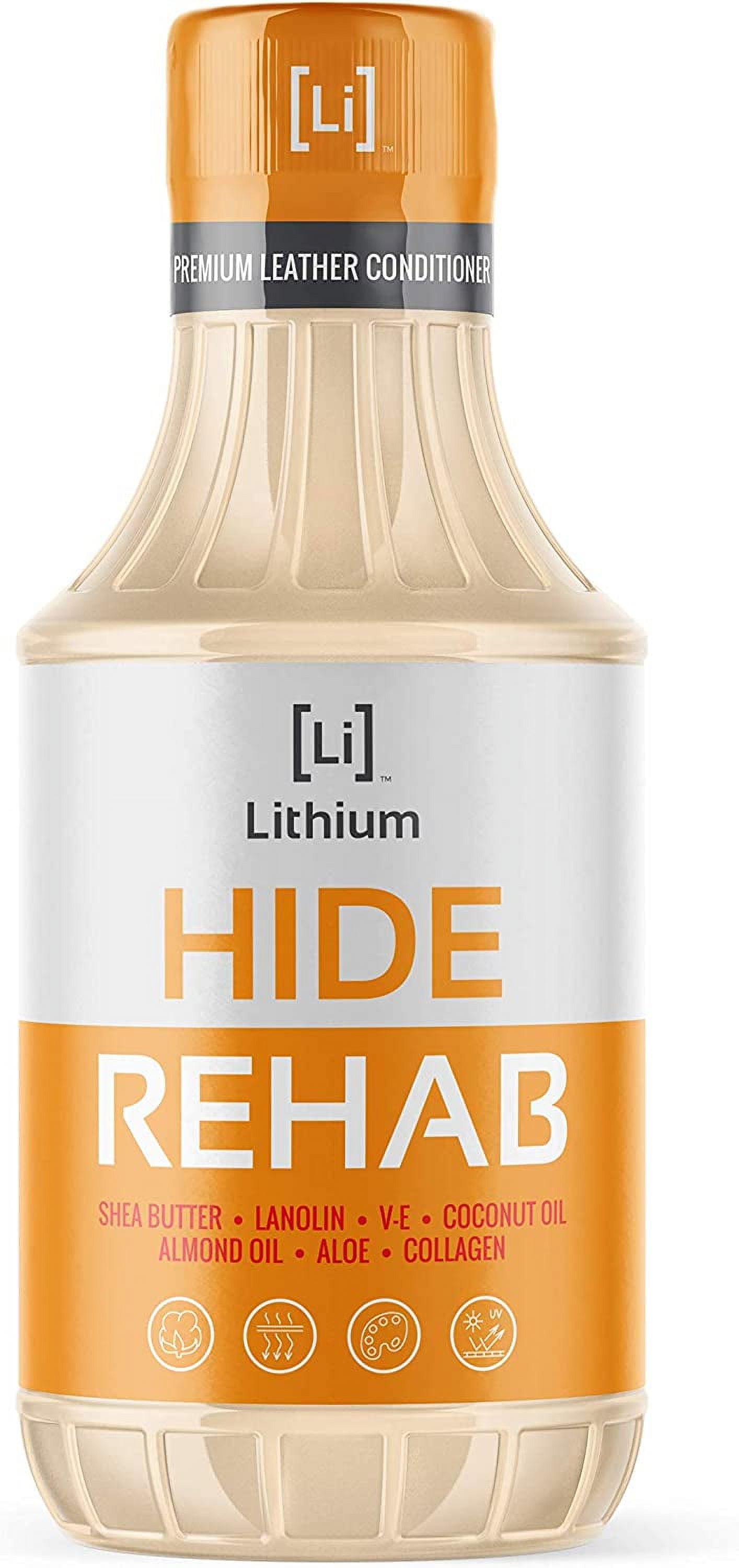 Hide Rehab Leather Conditioner- Most Effective Way Possible to Restore, Moisturize and Rehydrate Your Cars Leather. Protects from U.V. Rays, Stops Leather from Drying, Cracking. All Natural