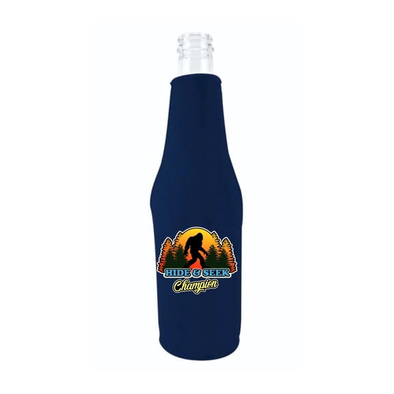 Hide & Seek Champion Bigfoot Beer Bottle Coolie (Navy)
