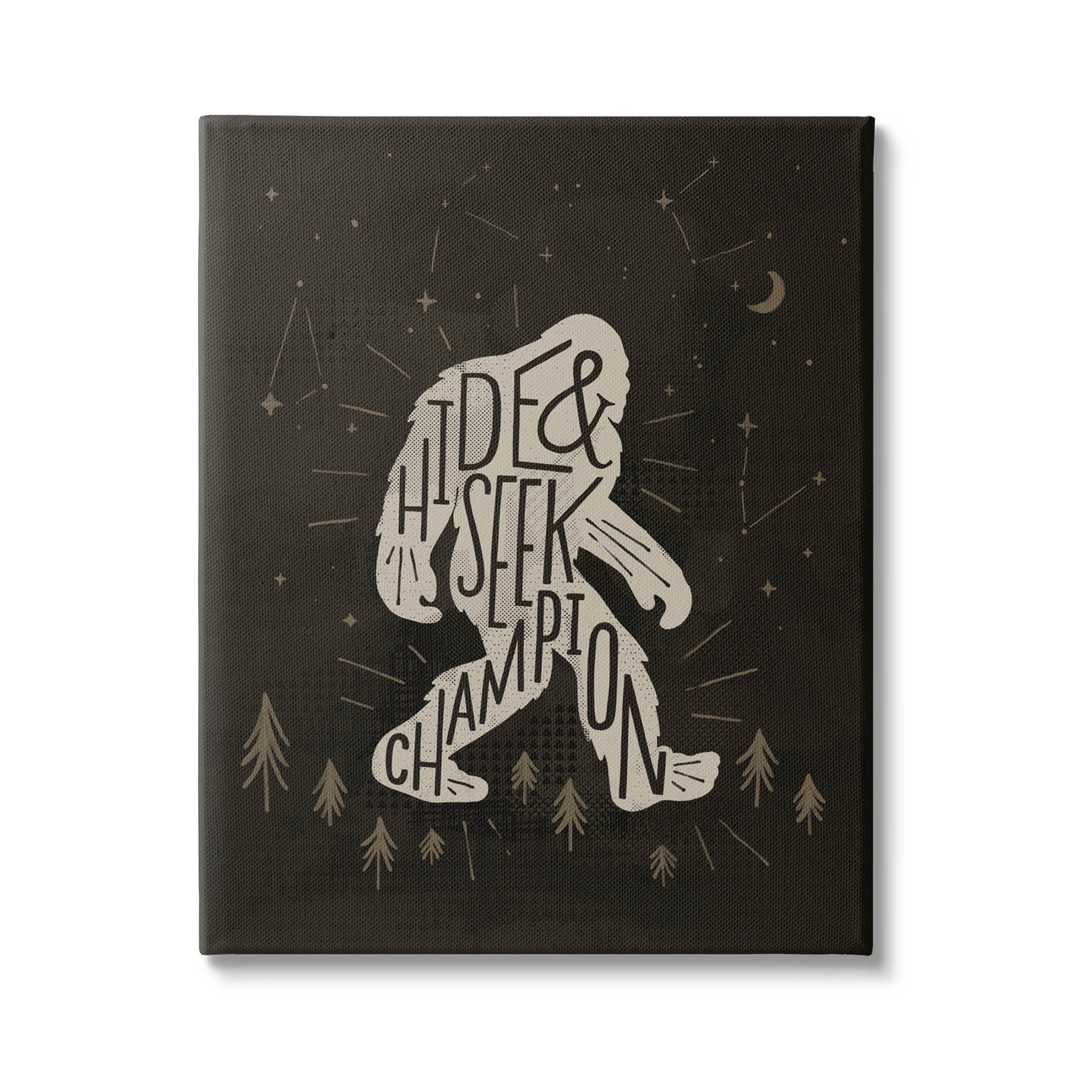 Hide & Seek Champion Bigfoot Yeti Fairy Tales & Fantasy Graphic Art Gallery Wrapped Canvas Print Wall Art