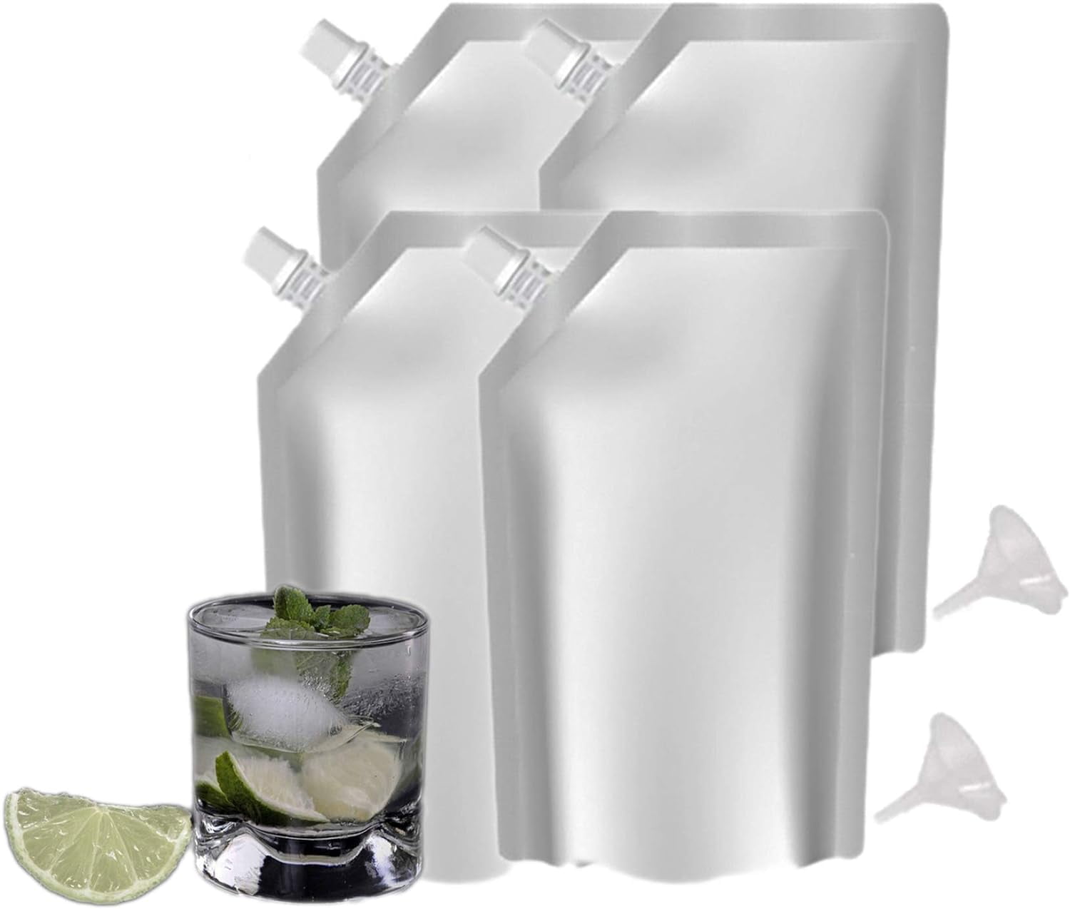 Hide Your Conceal Secret Flask Kit, Set Of 4 Flasks (32 Oz.) With