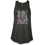 Hide Your Crazy Act Like A Lady Country Music Songs Cute Women's Fit Tank Top