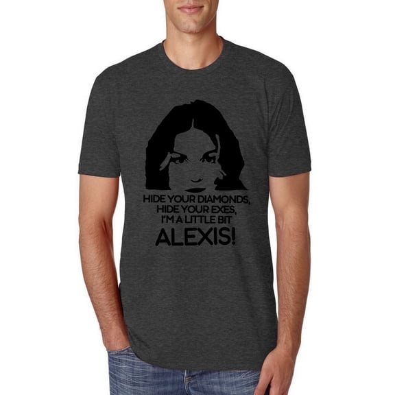 Hide Your Diamonds Exes from Alexis Quote Pop Culture Mens Premium Tri Blend T-Shirt, Vintage Black, Small