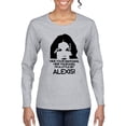 thumbnail image 1 of Hide Your Diamonds Exes from Alexis Quote Pop Culture Womens Graphic Long Sleeve T-Shirt, Heather Grey, Small, 1 of 3