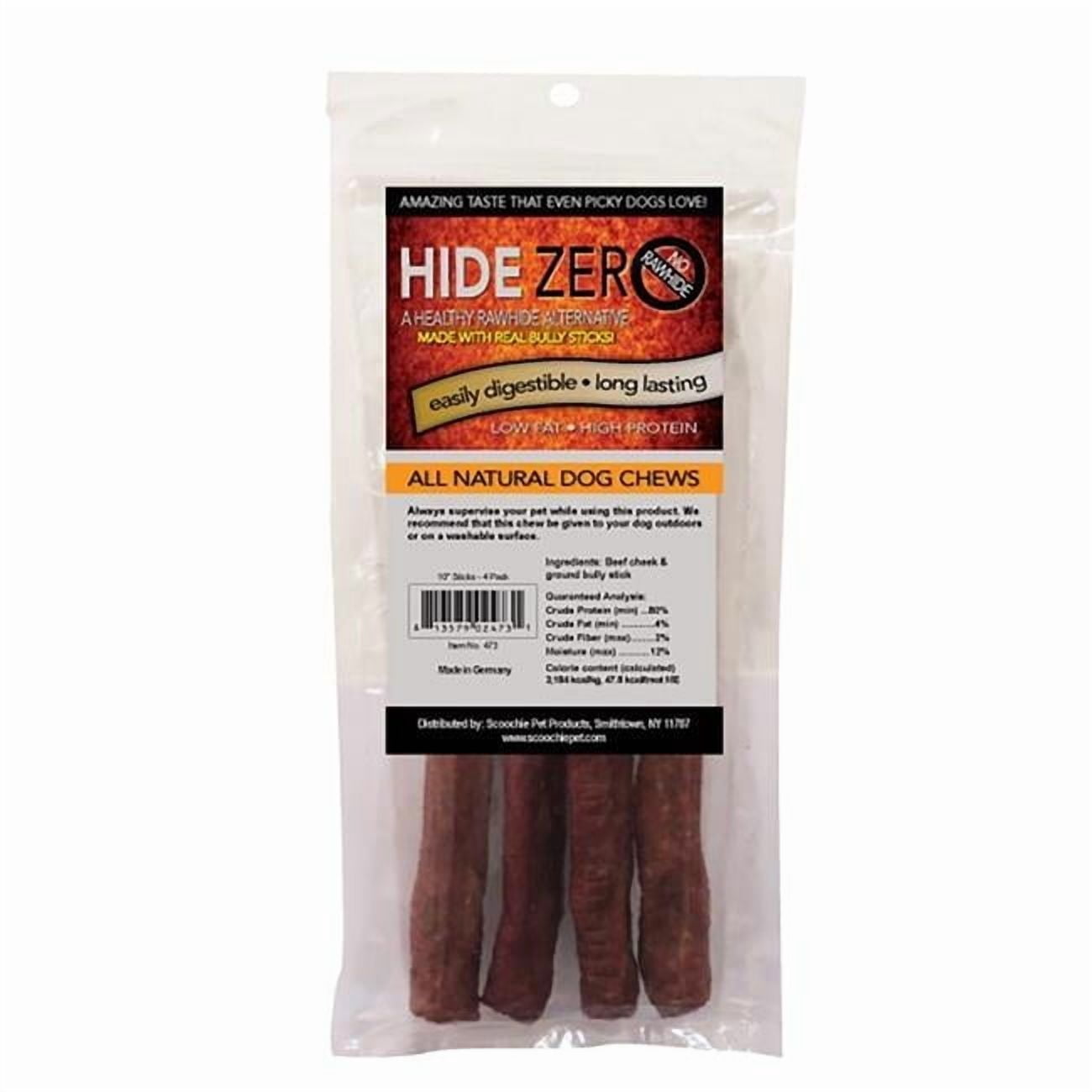 Hide Zero 813579023239 6 in. Bully Flavored Rawhide Alternative Chew in Zip Lock Bag - Pack of 6