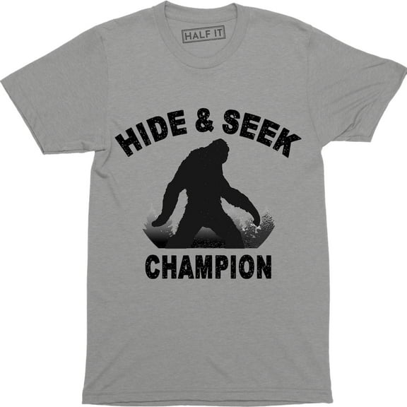 Hide and Seek Champion - Funny Sasquatch Bigfoot Camping Men's T-Shirt