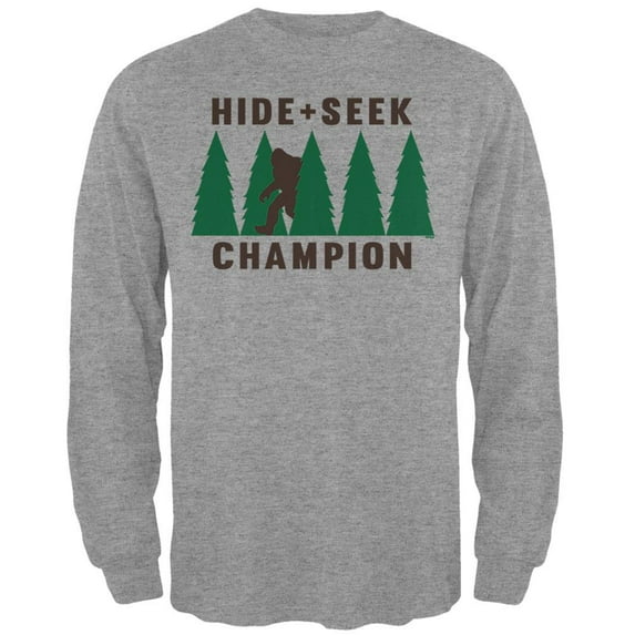 Hide and Seek Champion Mens Long Sleeve T Shirt Heather 3X-LG