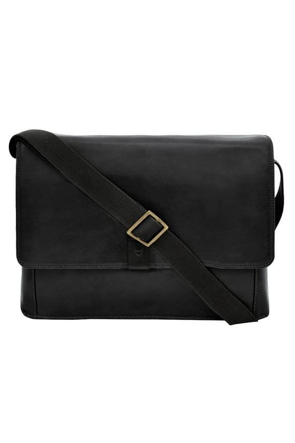 Aiden Leather Business Laptop Messenger Crossbody Bag