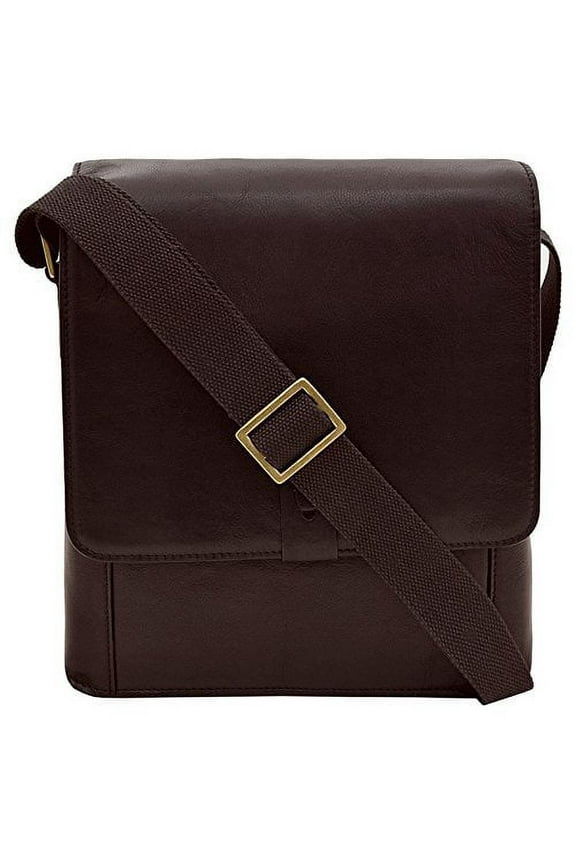 Aiden Medium Leather Messenger Crossbody Bag