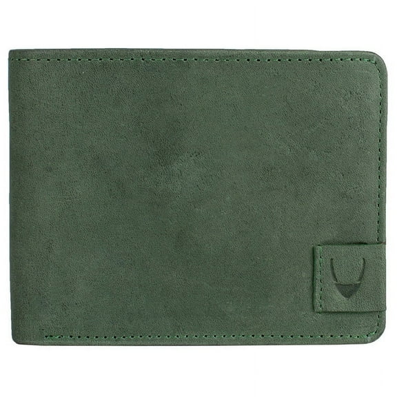 Hidesign Camel Green Leather RFID-blocking Bifold Wallet