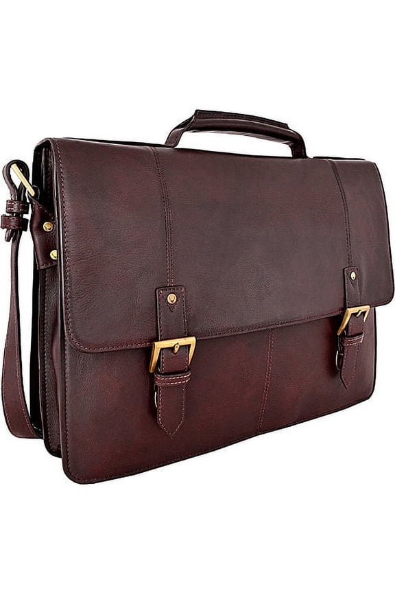 Charles Leather Large Laptop Messenger Briefcase