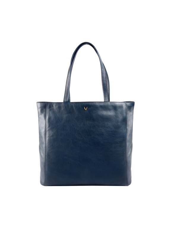 Clara Large Leather Tote Blue