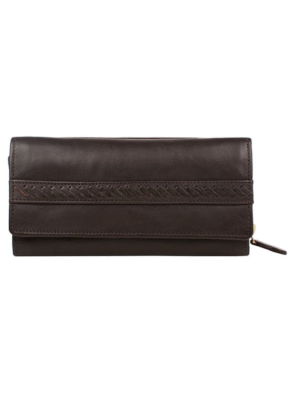 Mina RFID Blocking Trifold Leather wallet