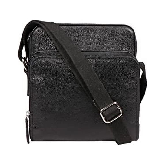 Hidesign Toledo Genuine Leather Small Crossbody Bag & Messenger Bag with Multiple Pockets - size (7.4"L x 8.2"H x 2.5"W )