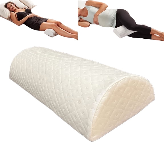 Hidetex Half Moon Leg Bolster Pillow for Knee Pain Relief - Pure Memory Foam