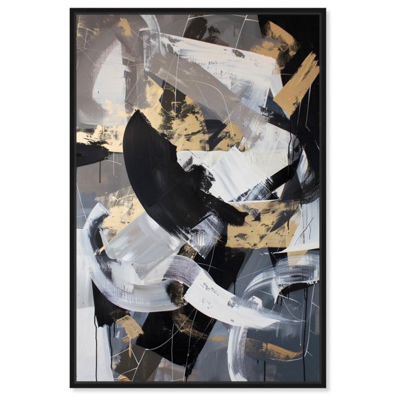 Hiding Canvas Muted Abstract Wall Art by Art Remedy, Black Frame, 36" x 54"