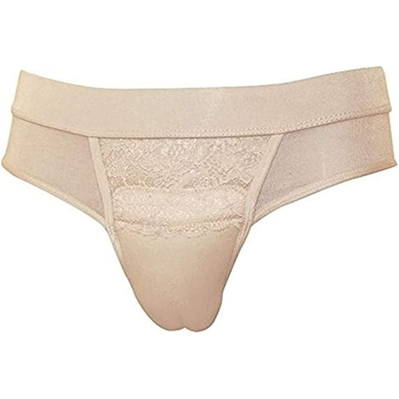 Hiding Gaff Panties Brief Shaping for Men Crossdressing Underwear Beige XL