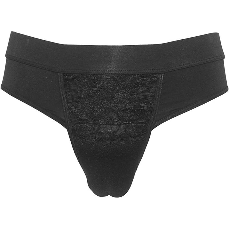 Hiding Gaff Panties Brief Shaping for Men Crossdressing Underwear Black L