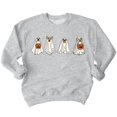 thumbnail image 1 of Hiding Ghost Dogs Halloween Outfit Pet Lovers Crewneck Sweatshirt, 2XL, H. Grey, 1 of 6