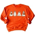 thumbnail image 1 of Hiding Ghost Dogs Halloween Outfit Pet Lovers Crewneck Sweatshirt, 2XL, Orange, 1 of 6