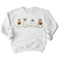 thumbnail image 1 of Hiding Ghost Dogs Halloween Outfit Pet Lovers Crewneck Sweatshirt, L, White, 1 of 6