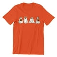 thumbnail image 1 of Hiding Ghost Dogs Halloween Outfit Pet Lovers Unisex Men's T-shirt, L, Orange, 1 of 6