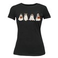 thumbnail image 1 of Hiding Ghost Dogs Halloween Outfit Pet Lovers Women's T-shirt, XL, Black, 1 of 6