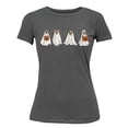 thumbnail image 1 of Hiding Ghost Dogs Halloween Outfit Pet Lovers Women's T-shirt, XL, Charcoal, 1 of 6