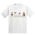thumbnail image 1 of Hiding Ghost Dogs Halloween Outfit Pet Lovers Youth T-shirt, XL, White, 1 of 6